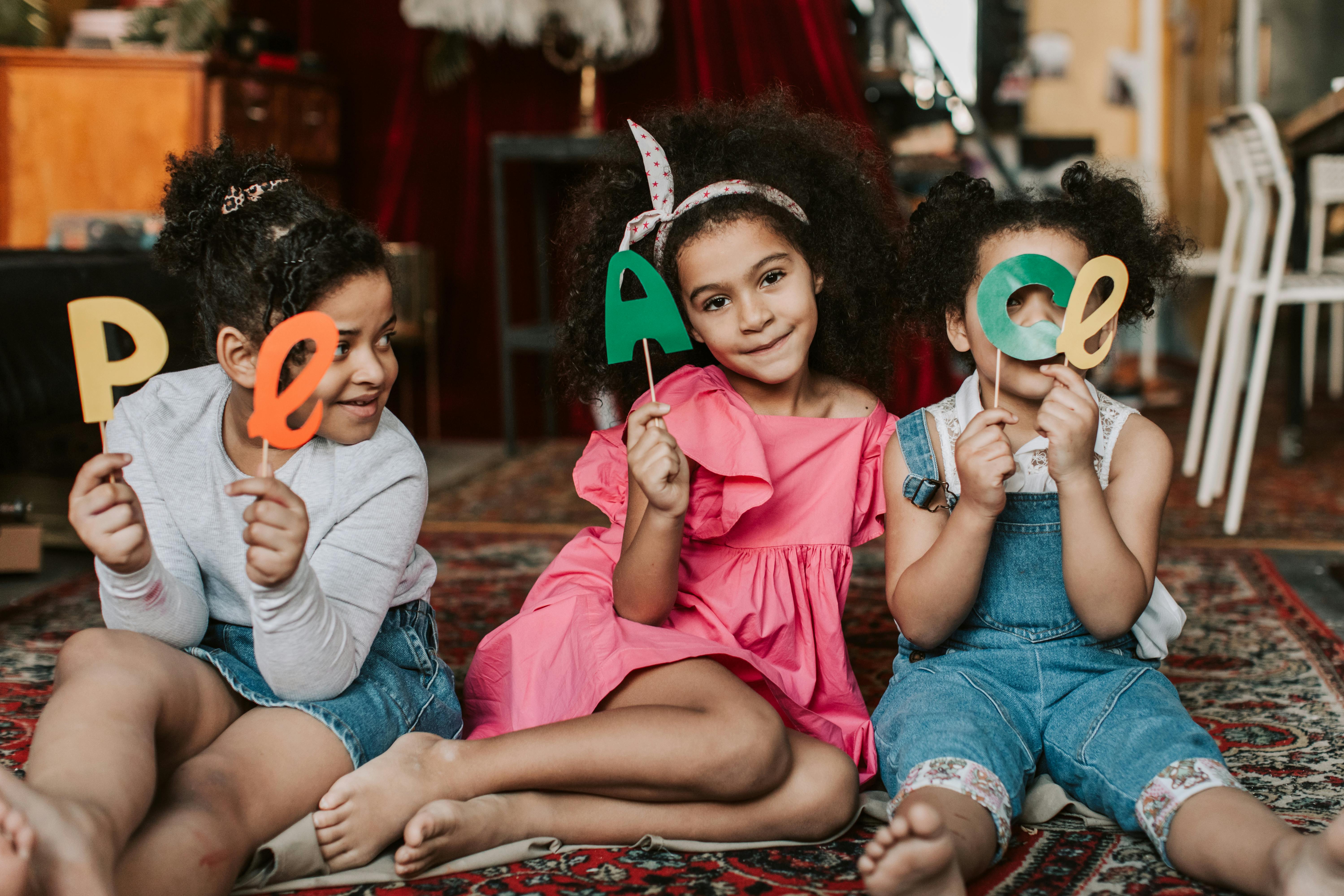 Our team working with children